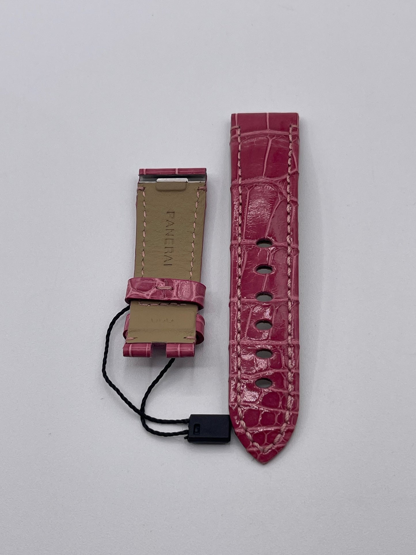 Panerai Luminor Due cinturino orologio alligatore rosa rose watch strap 20/18 mm