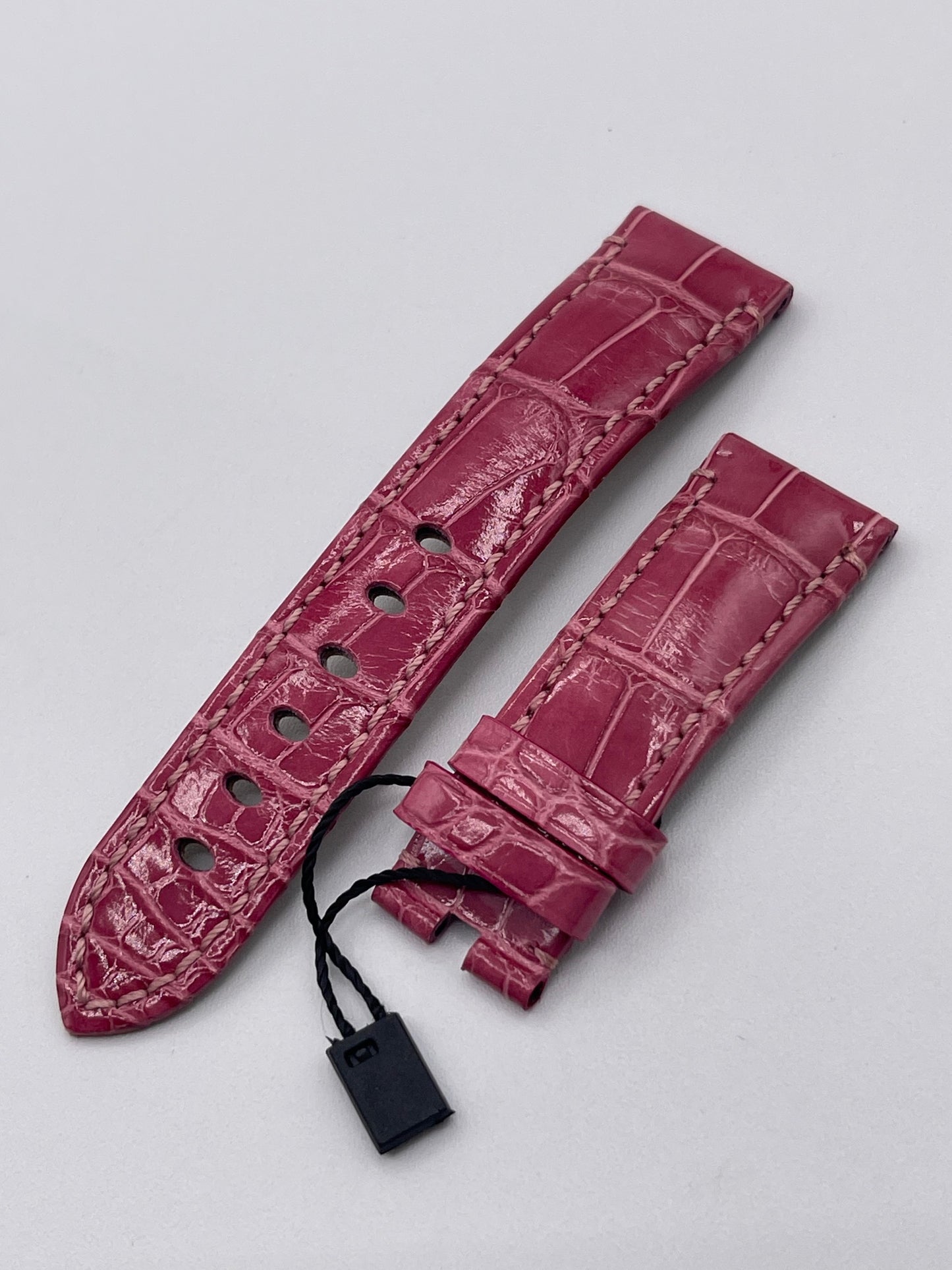 Panerai Luminor Due cinturino orologio alligatore rosa rose watch strap 20/18 mm