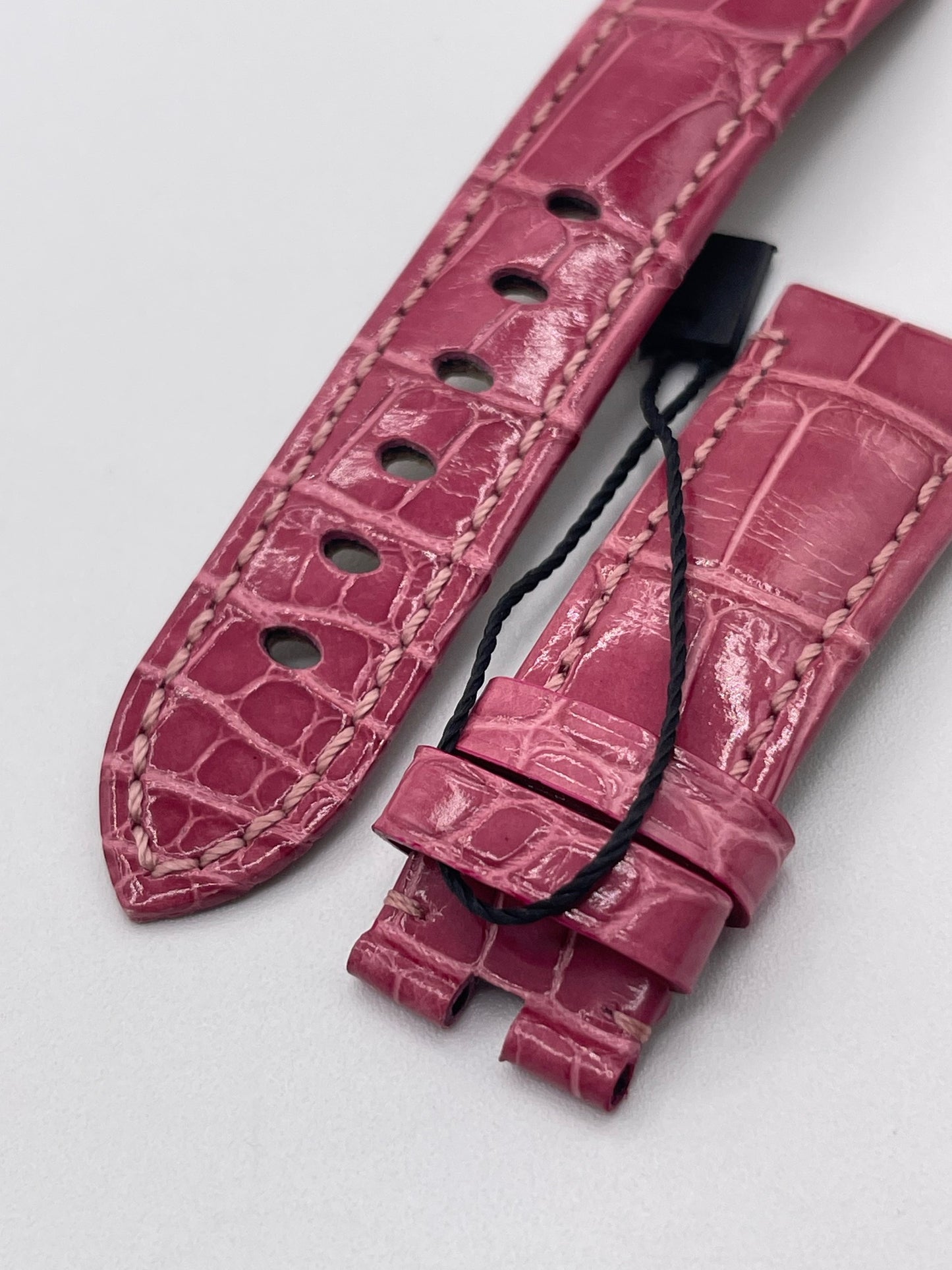Panerai Luminor Due cinturino orologio alligatore rosa rose watch strap 20/18 mm