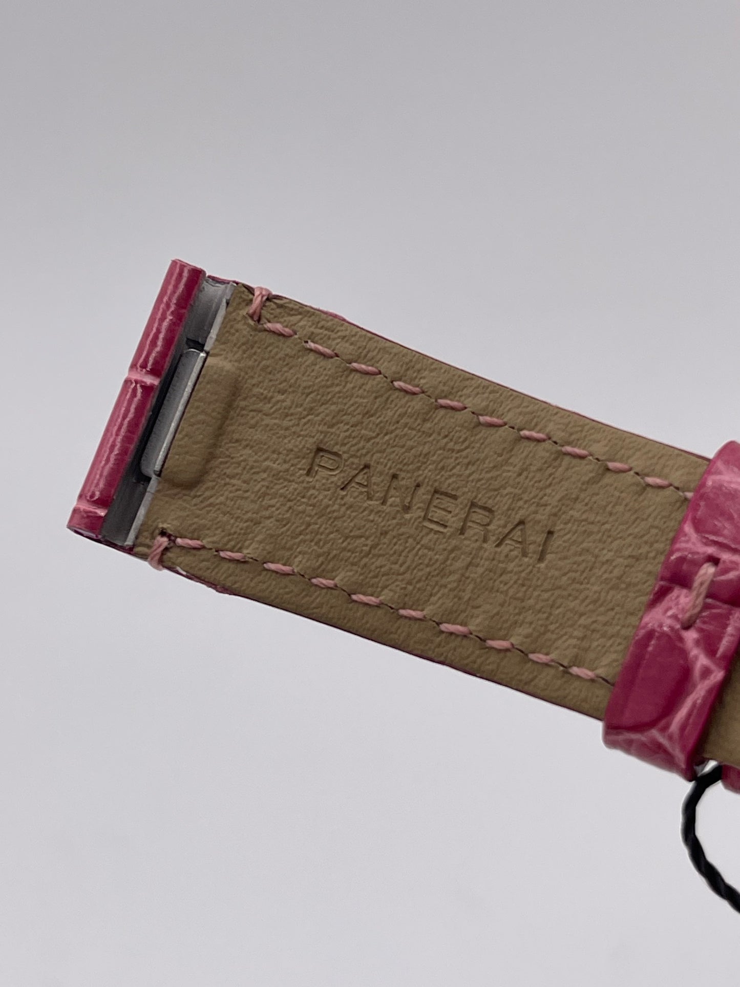 Panerai Luminor Due cinturino orologio alligatore rosa rose watch strap 20/18 mm