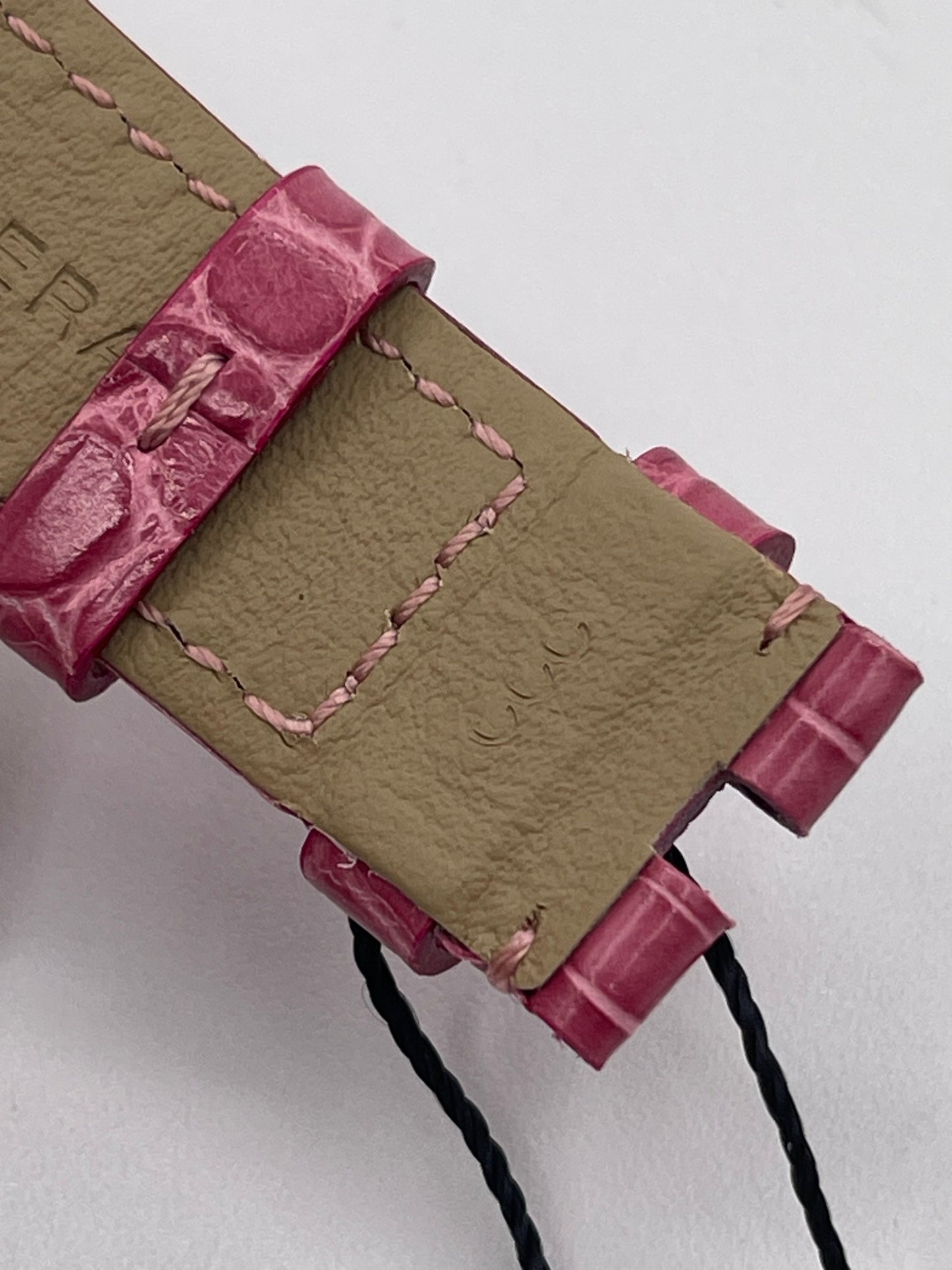 Panerai Luminor Due cinturino orologio alligatore rosa rose watch strap 20/18 mm
