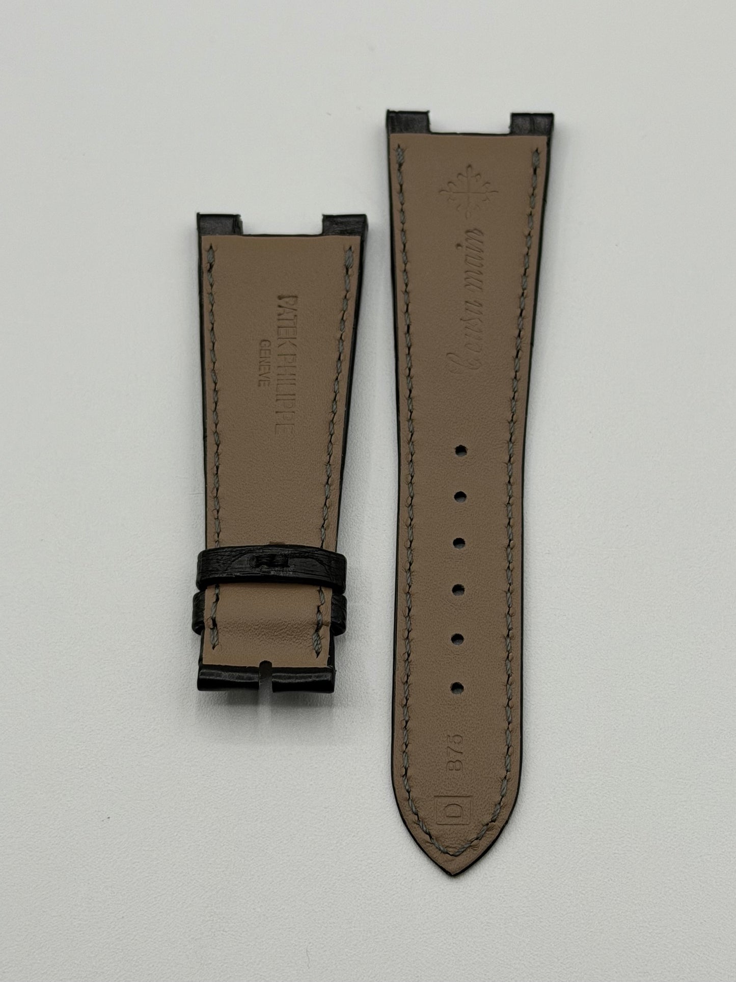 Patek Philippe Nautilus cinturino alligatore nero black strap 25/18mm