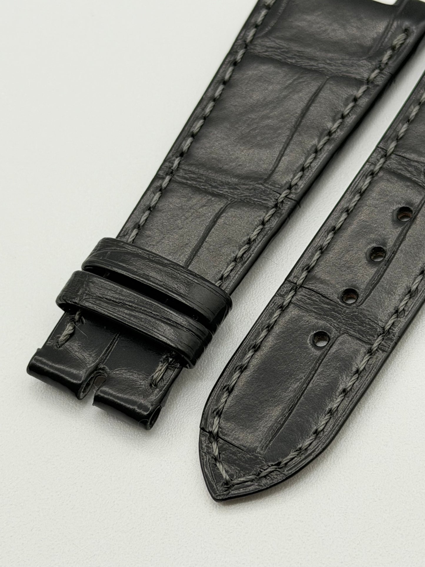 Patek Philippe Nautilus cinturino alligatore nero black strap 25/18mm