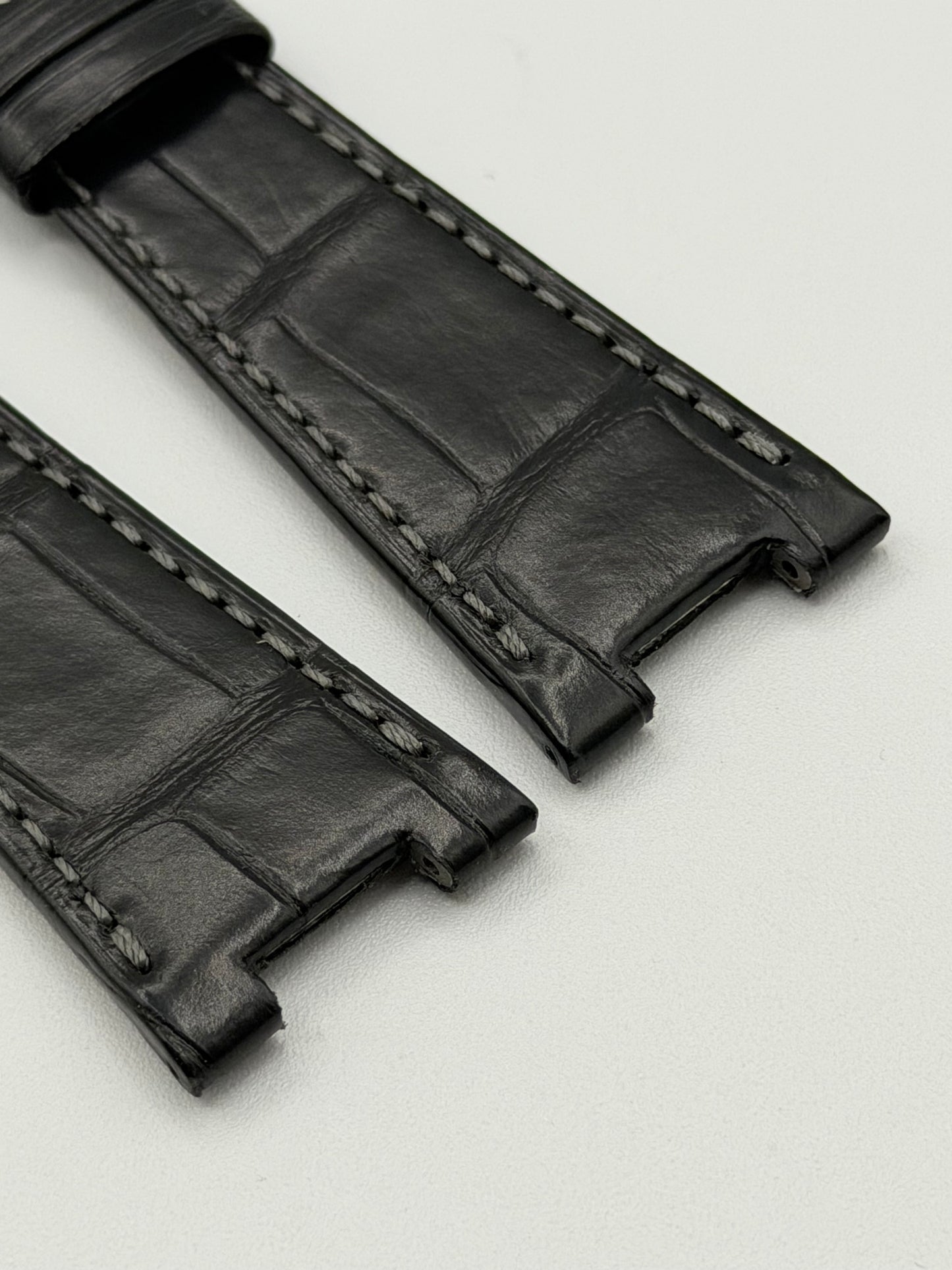Patek Philippe Nautilus cinturino alligatore nero black strap 25/18mm
