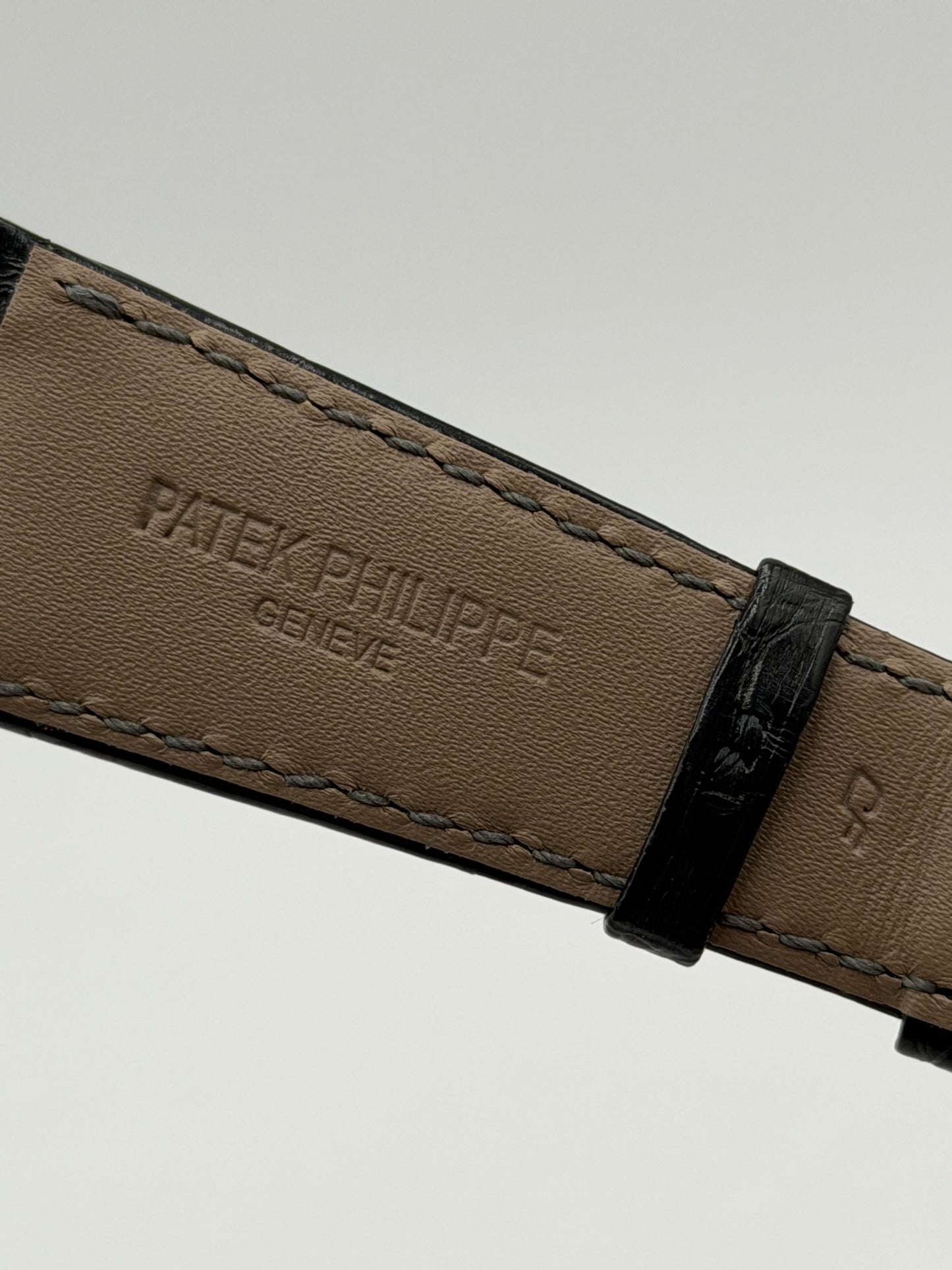 Patek Philippe Nautilus cinturino alligatore nero black strap 25/18mm