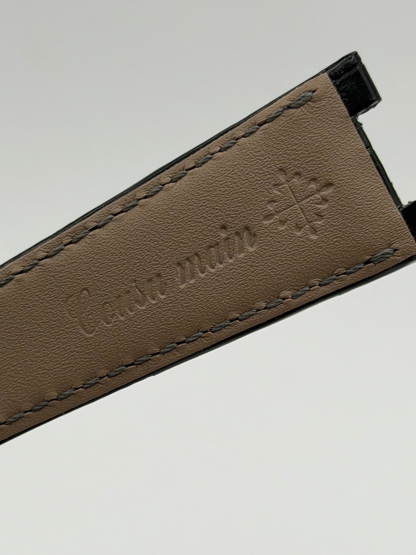 Patek Philippe Nautilus cinturino alligatore nero black strap 25/18mm