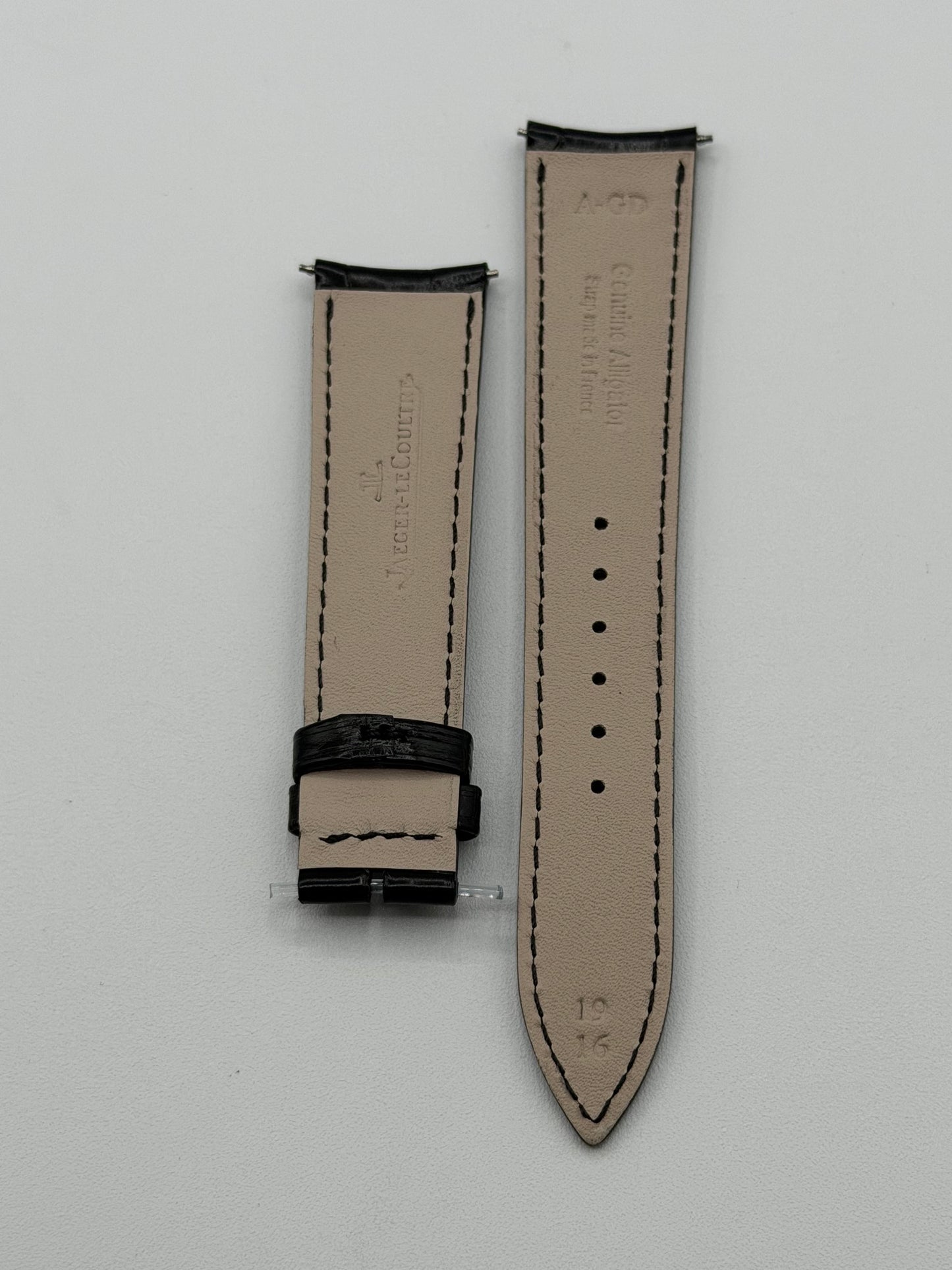 Jaeger LeCoultre cinturino alligatore nero black 19/16mm