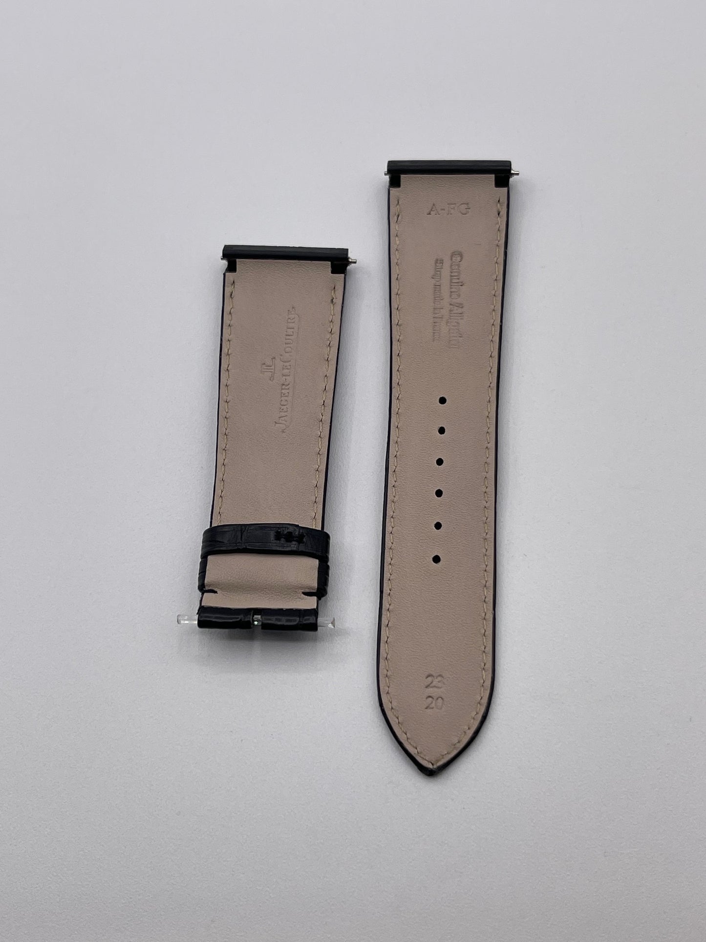 Jaeger Le-Coultre Reverso Duoface cinturino watch strap alligatore nero black 23/20mm