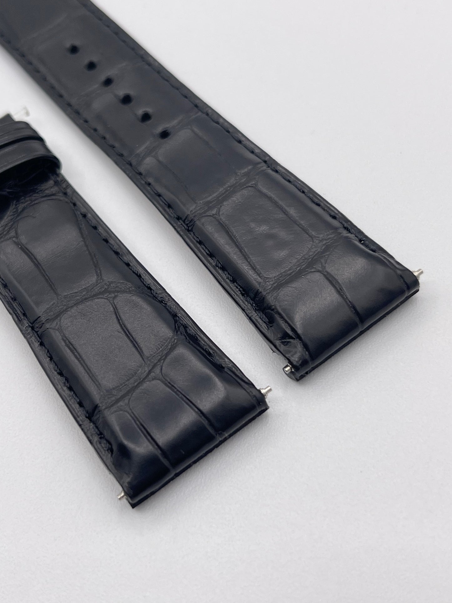 Jaeger Le-Coultre Reverso Duoface cinturino watch strap alligatore nero black 23/20mm