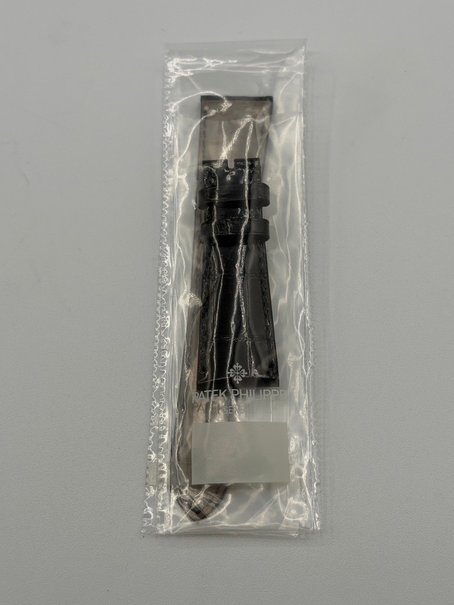 Patek Philippe cinturino alligatore nero lucido black alligator strap 21/16mm