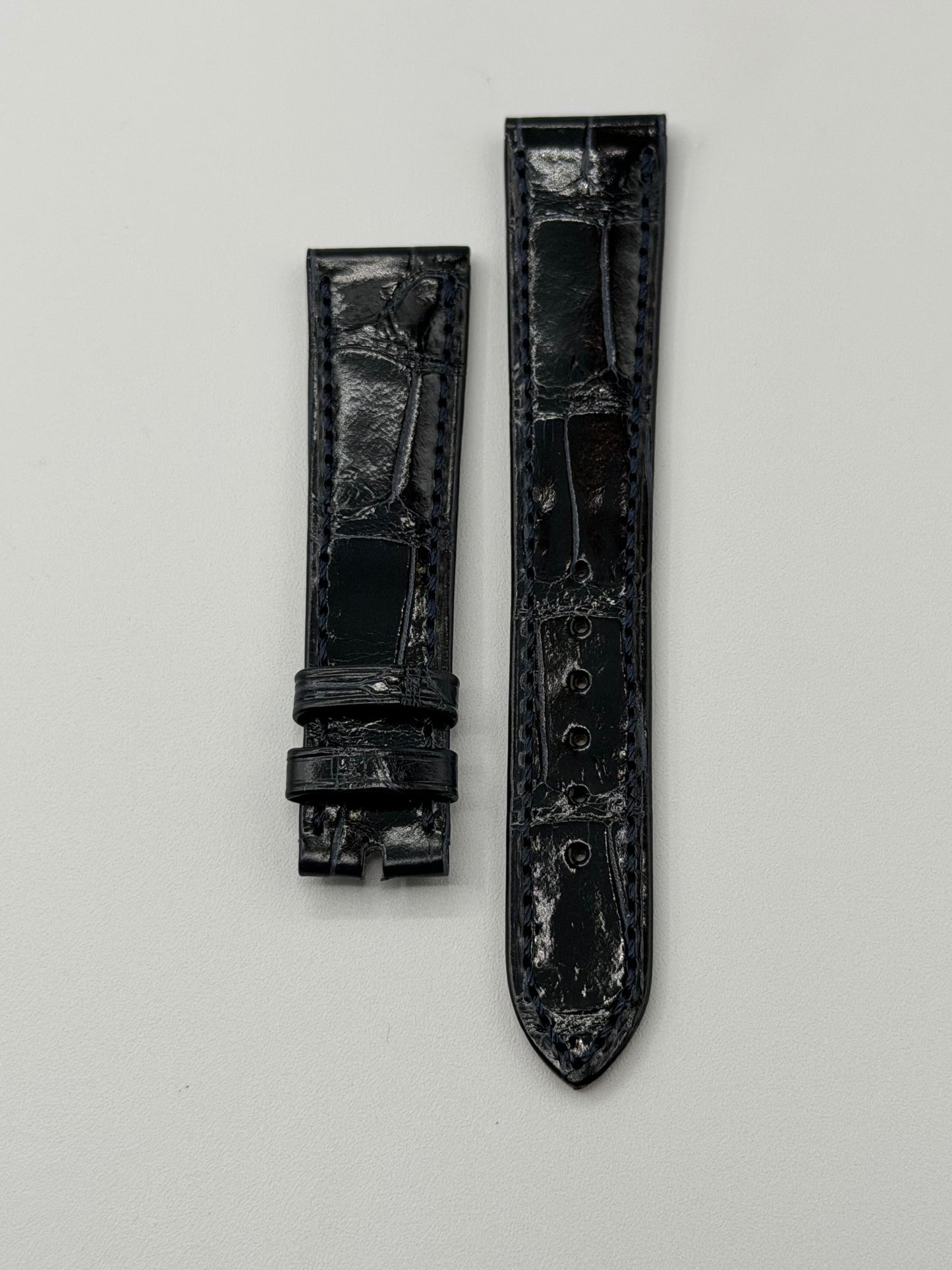 Patek Philippe cinturino alligatore blu blue alligator strap 19/16mm