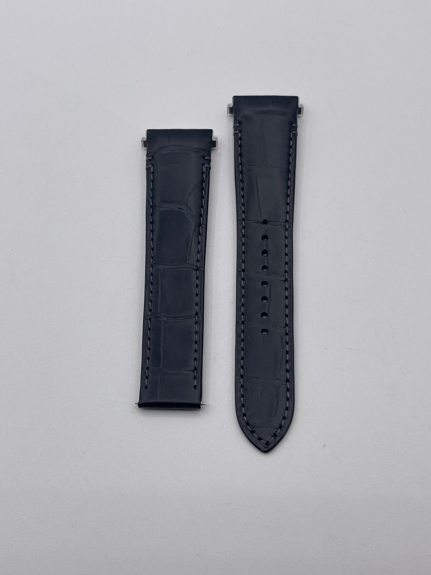 Cartier Santos cinturino orologio strap pelle alligatore nero KDAULAKX 21/18mm