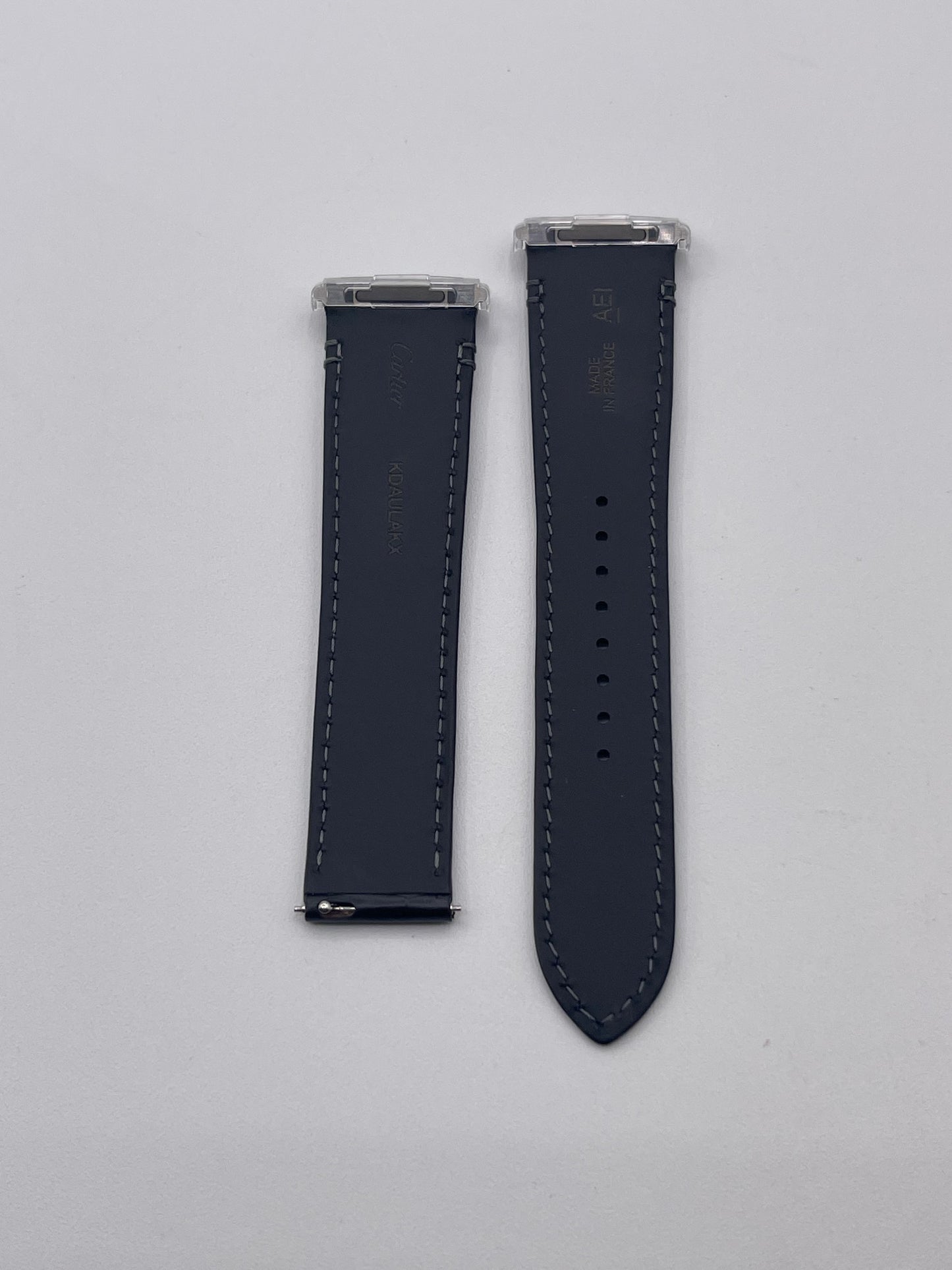 Cartier Santos cinturino orologio strap pelle alligatore nero KDAULAKX 21/18mm