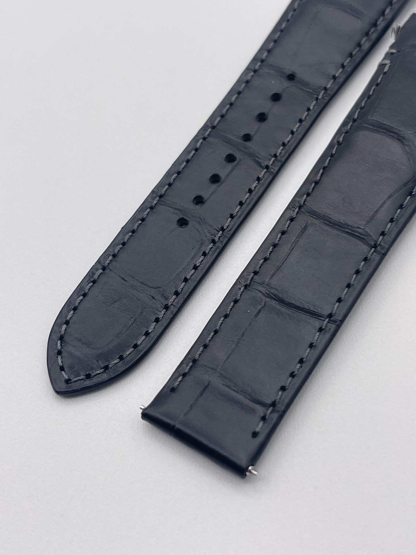 Cartier Santos cinturino orologio strap pelle alligatore nero KDAULAKX 21/18mm