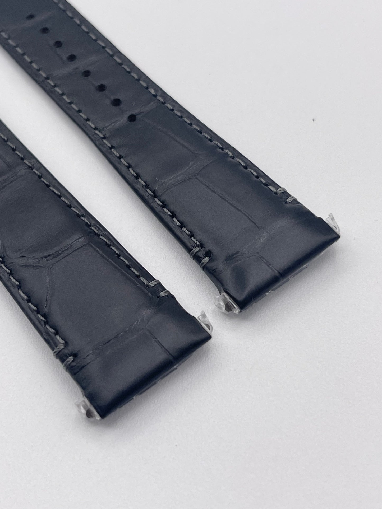 Cartier Santos cinturino orologio strap pelle alligatore nero KDAULAKX 21/18mm