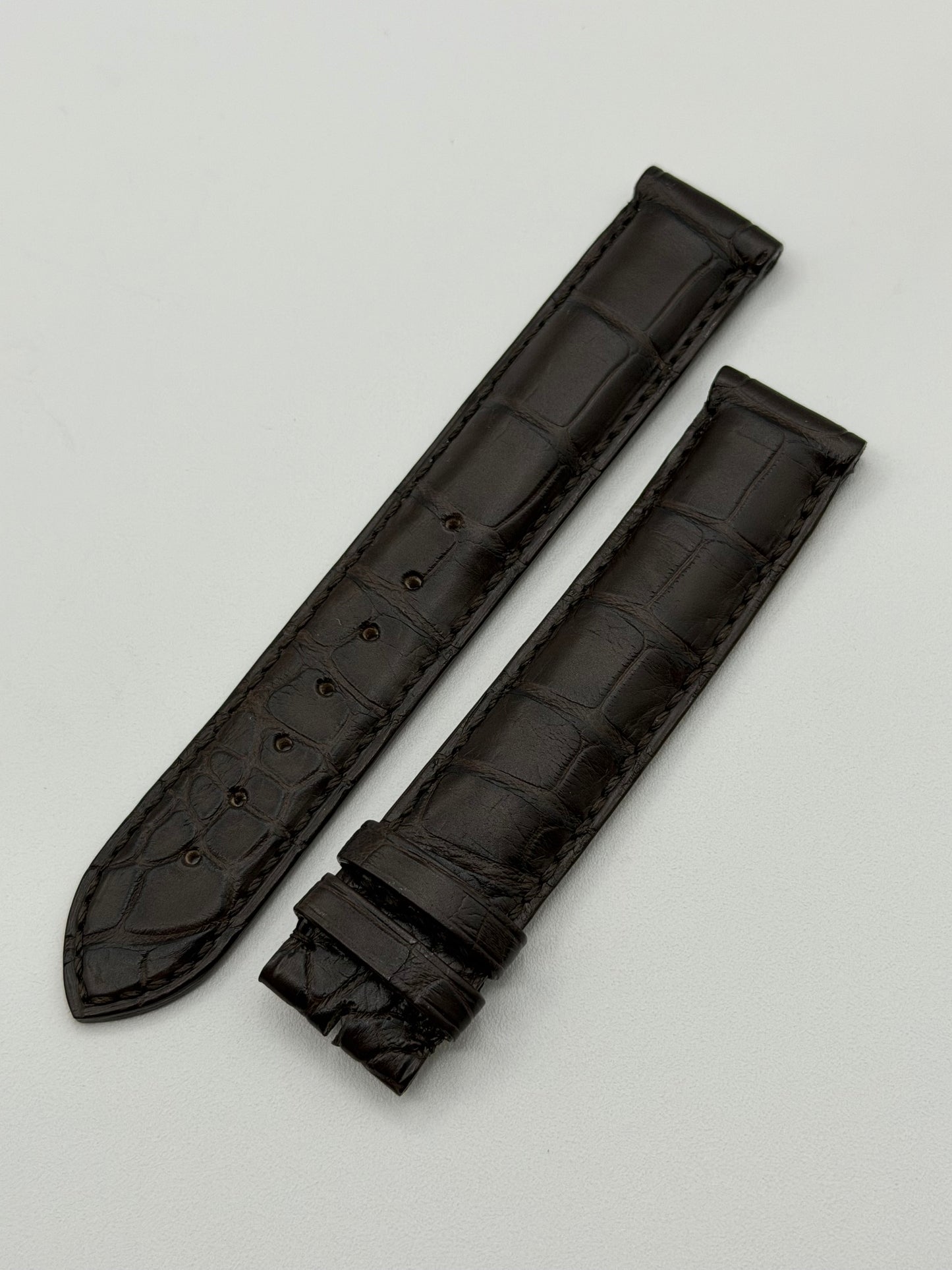 Cartier cinturino orologio pelle alligatore marrone KD67BS71-S10 18/18mm