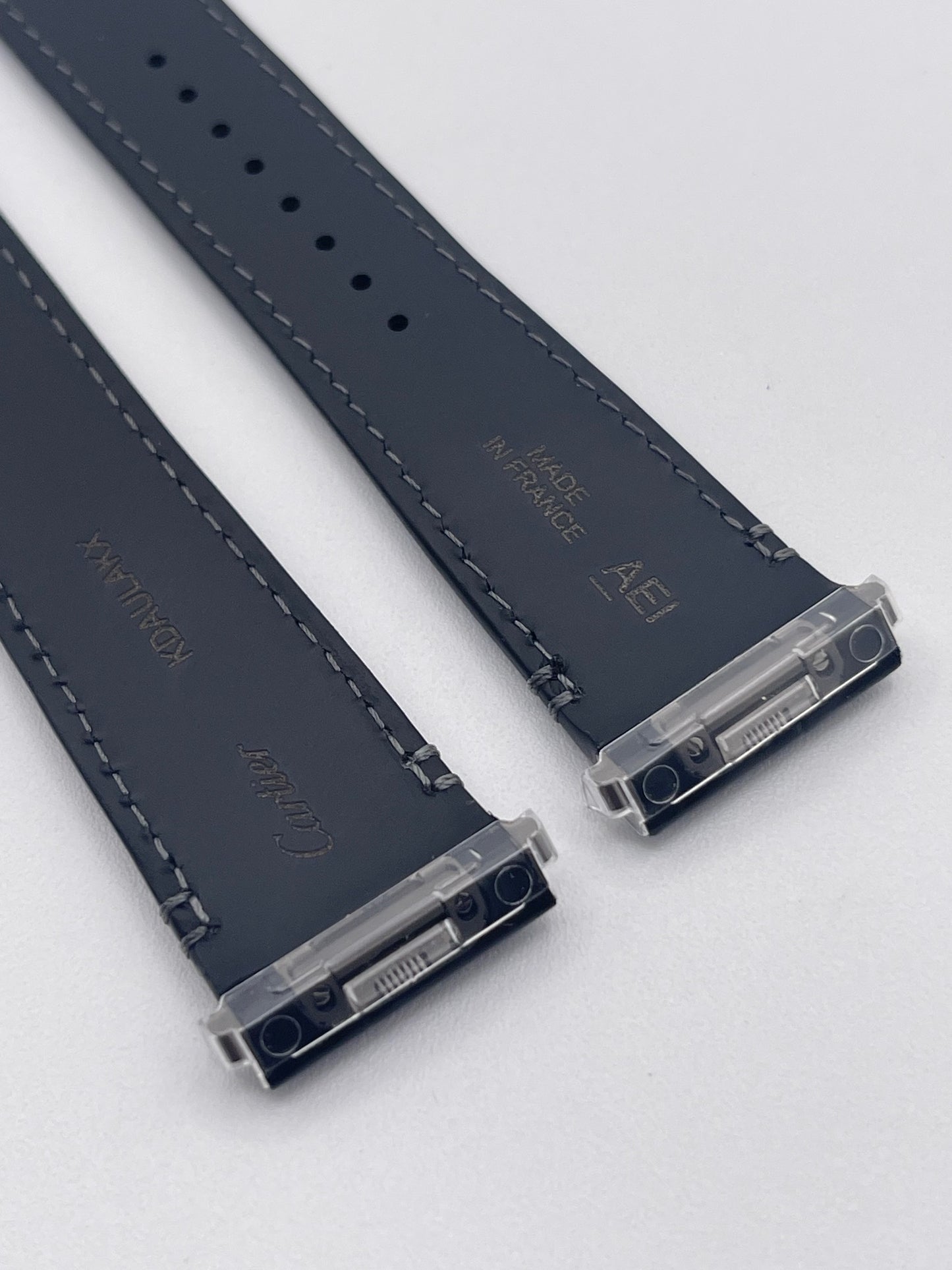 Cartier Santos cinturino orologio strap pelle alligatore nero KDAULAKX 21/18mm