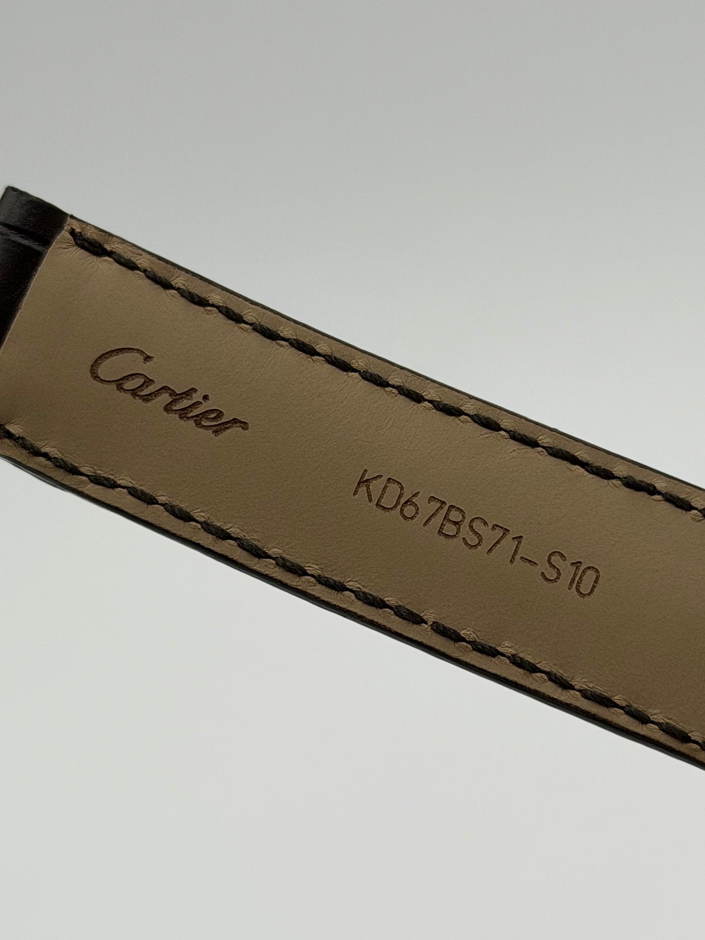 Cartier cinturino orologio pelle alligatore marrone KD67BS71-S10 18/18mm