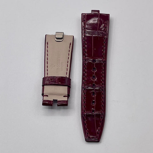 Vacheron Constantin Overseas cinturino alligatore bordeaux burgundy strap 20/16mm