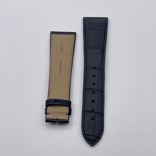 Cartier Tank solo ronde XL cinturino alligatore nero black strap KD4PBK97 23/18