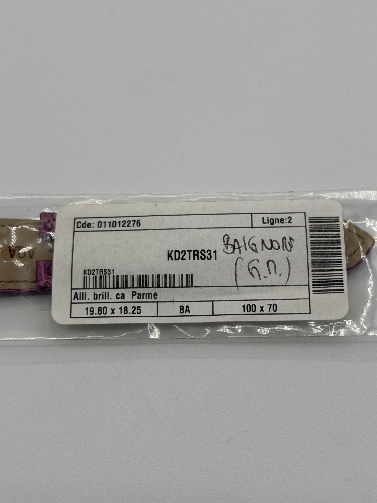 Cartier Bagnoire cinturino alligatore viola purple KD2TRS31 20/18mm