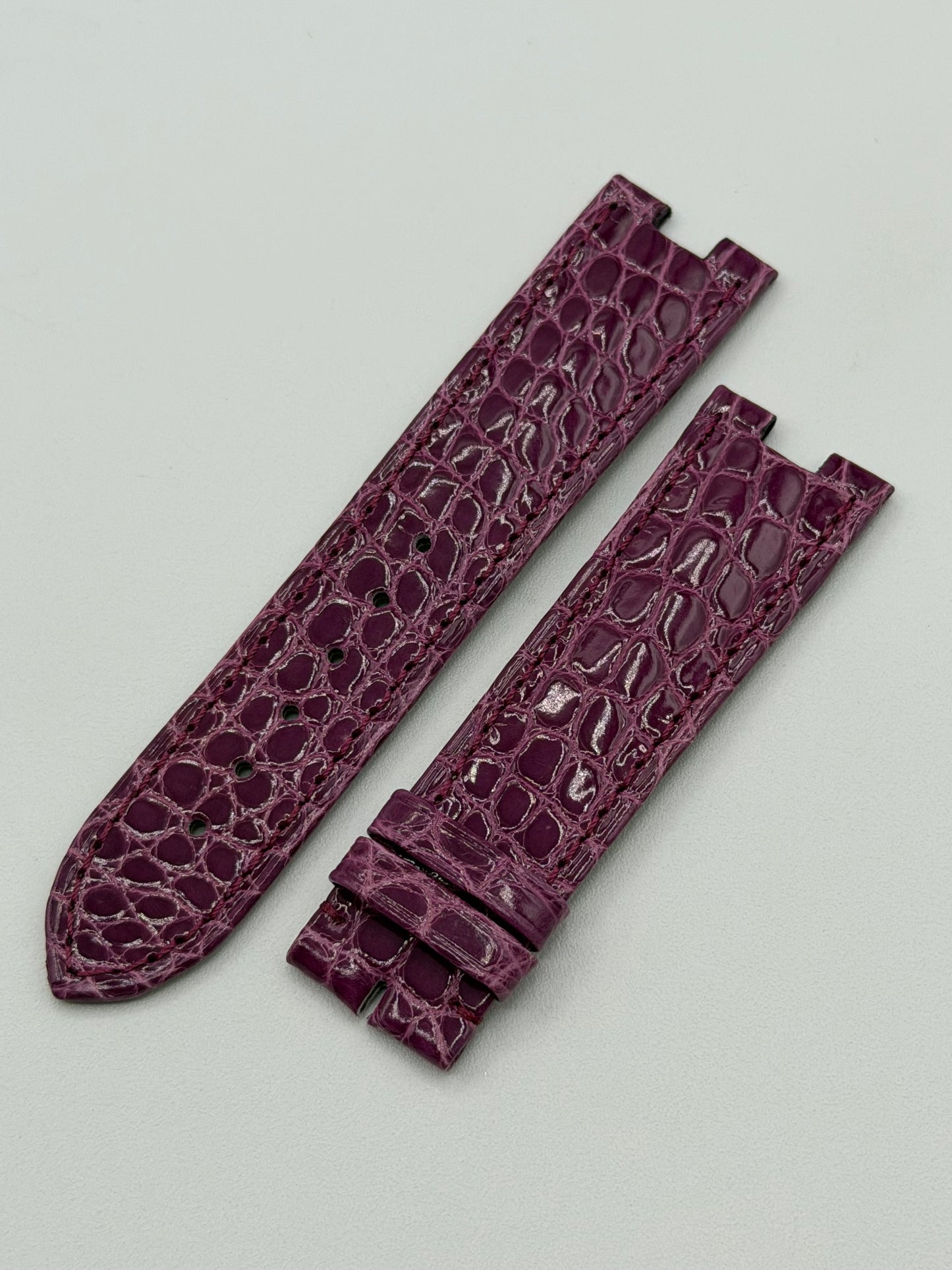 Cartier Bagnoire cinturino alligatore viola purple KD2TRS31 20/18mm