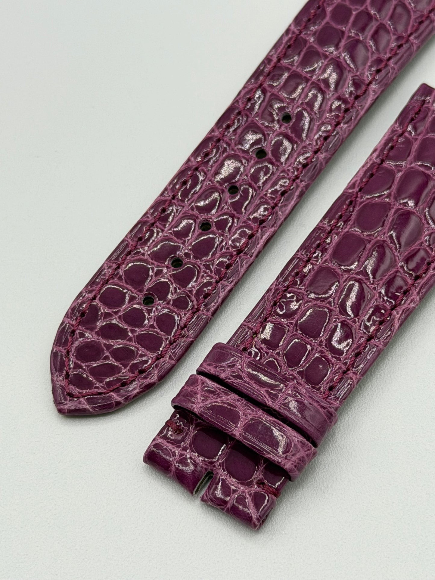 Cartier Bagnoire cinturino alligatore viola purple KD2TRS31 20/18mm