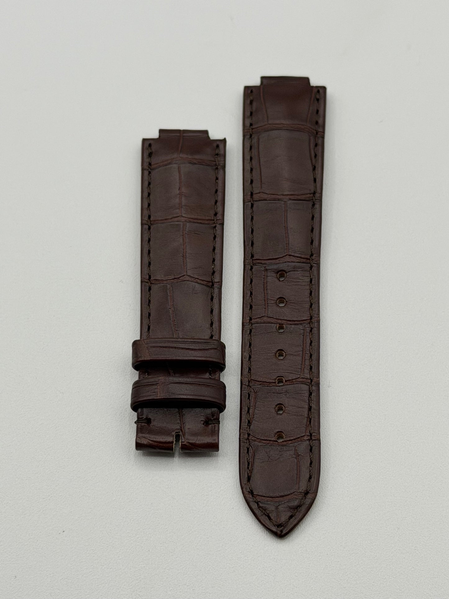 Cartier Ballon Bleu cinturino orologio alligatore marrone KD2HAM52 18.5/16mm