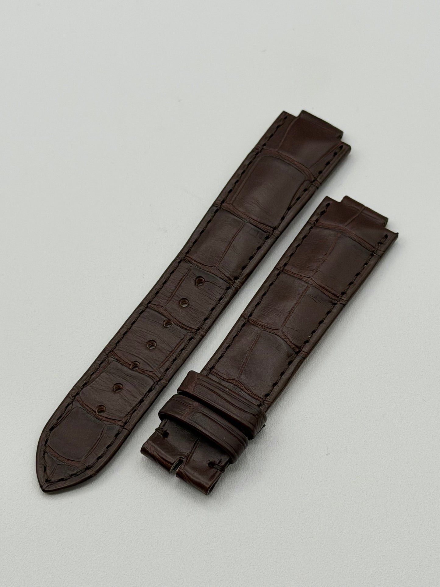 Cartier Ballon Bleu cinturino orologio alligatore marrone KD2HAM52 18.5/16mm
