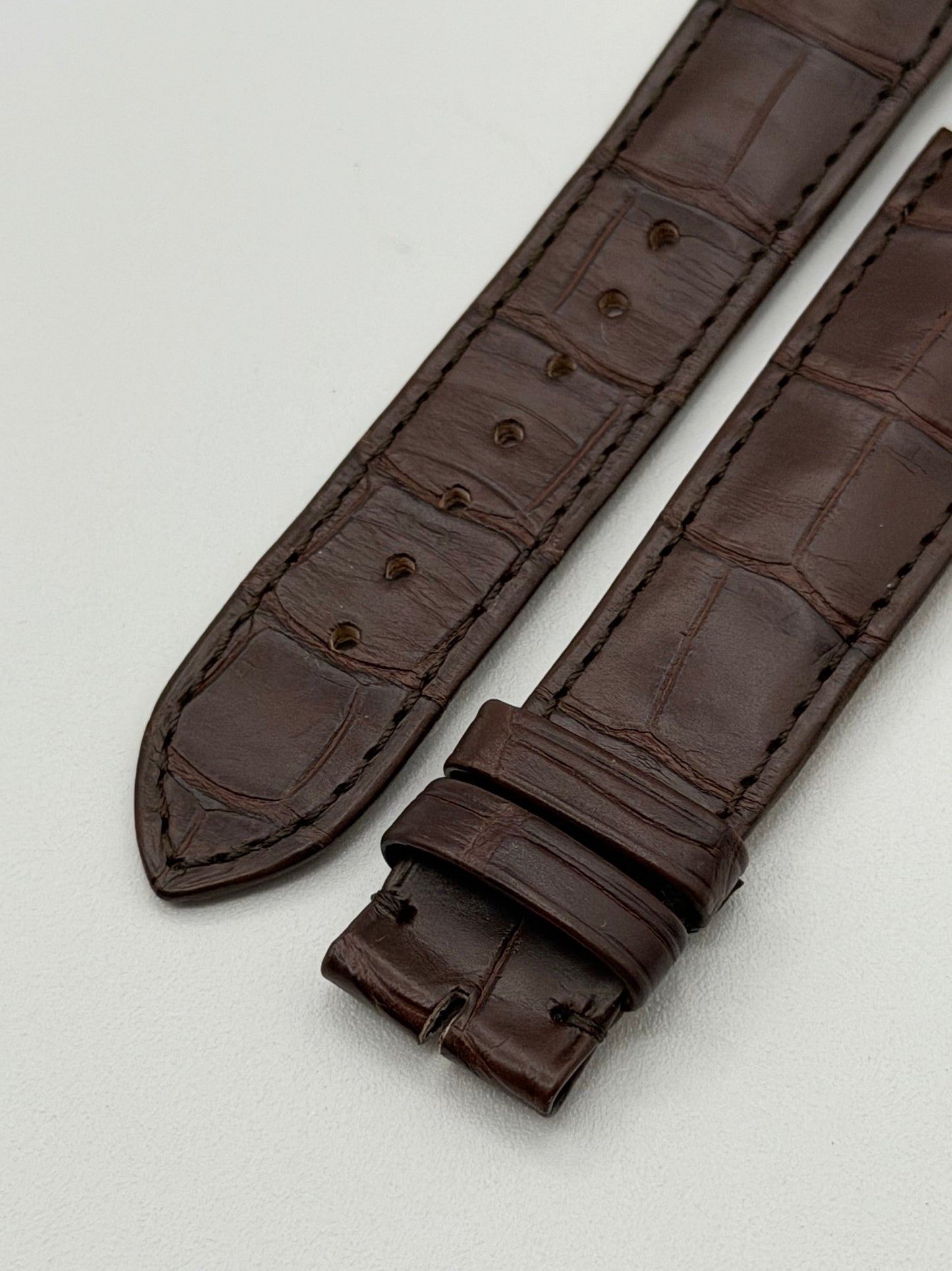 Cartier Ballon Bleu cinturino orologio alligatore marrone KD2HAM52 18.5/16mm