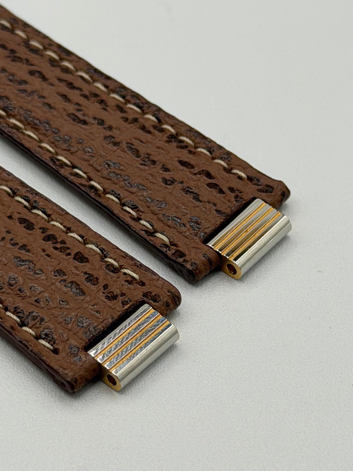 Cartier cinturino orologio squalo shark marrone KD57E814 18.5/16mm