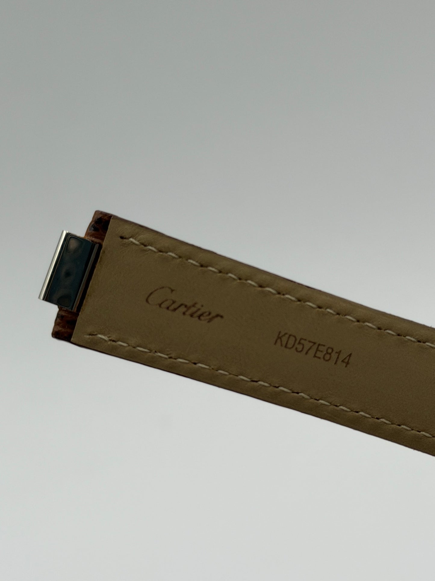 Cartier cinturino orologio squalo shark marrone KD57E814 18.5/16mm
