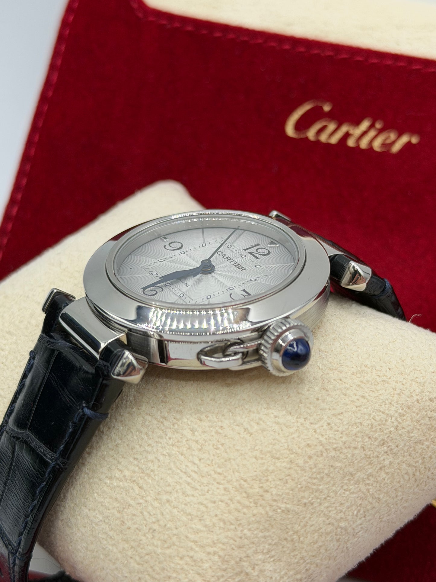 Cartier Pasha 35mm acciaio steel ref WSPA0013 calibro 1847MC anno 2020