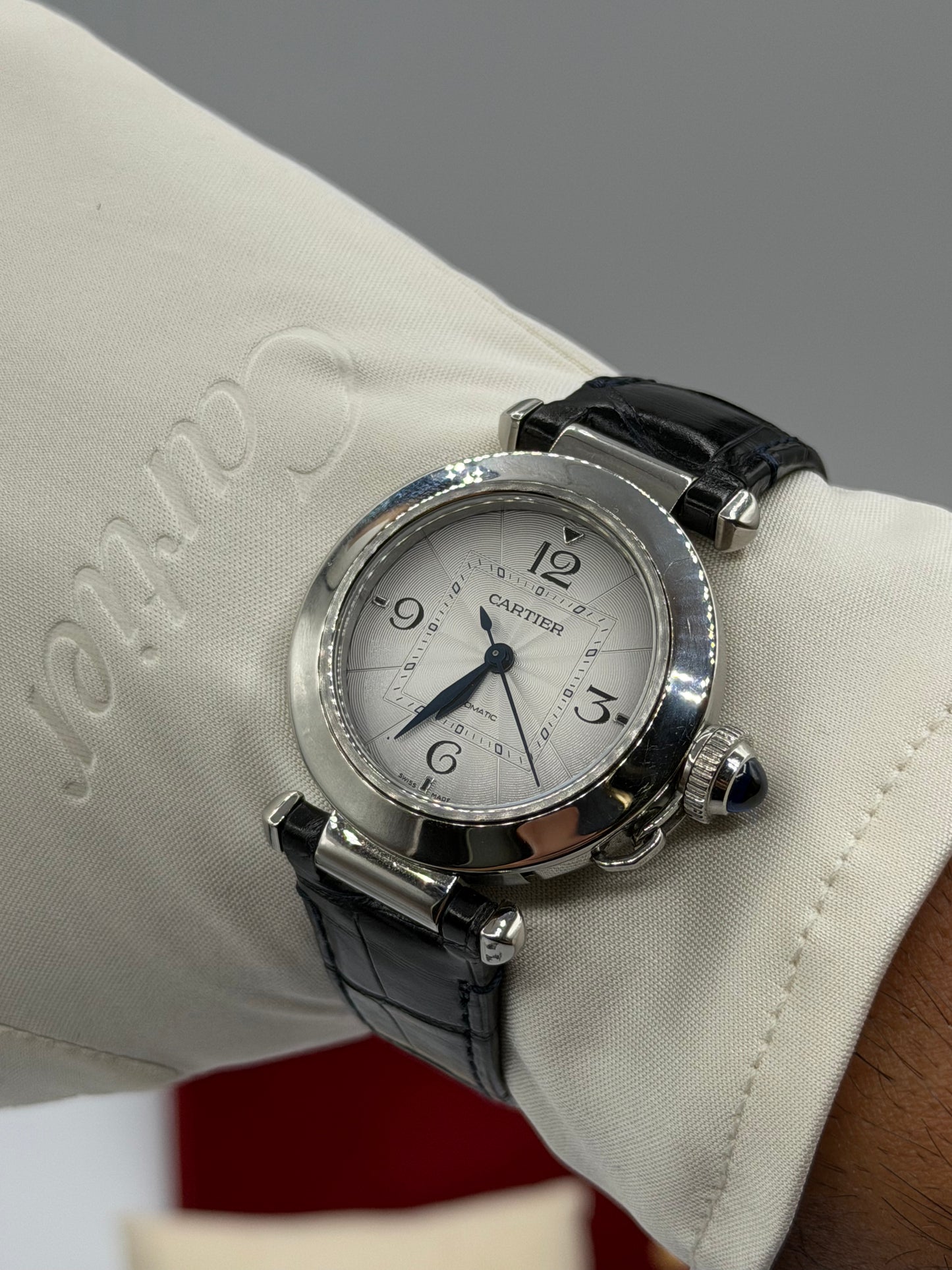 Cartier Pasha 35mm acciaio steel ref WSPA0013 calibro 1847MC anno 2020