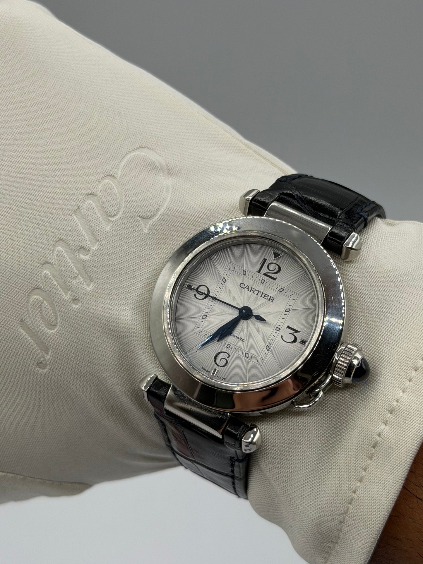Cartier Pasha 35mm acciaio steel ref WSPA0013 calibro 1847MC anno 2020