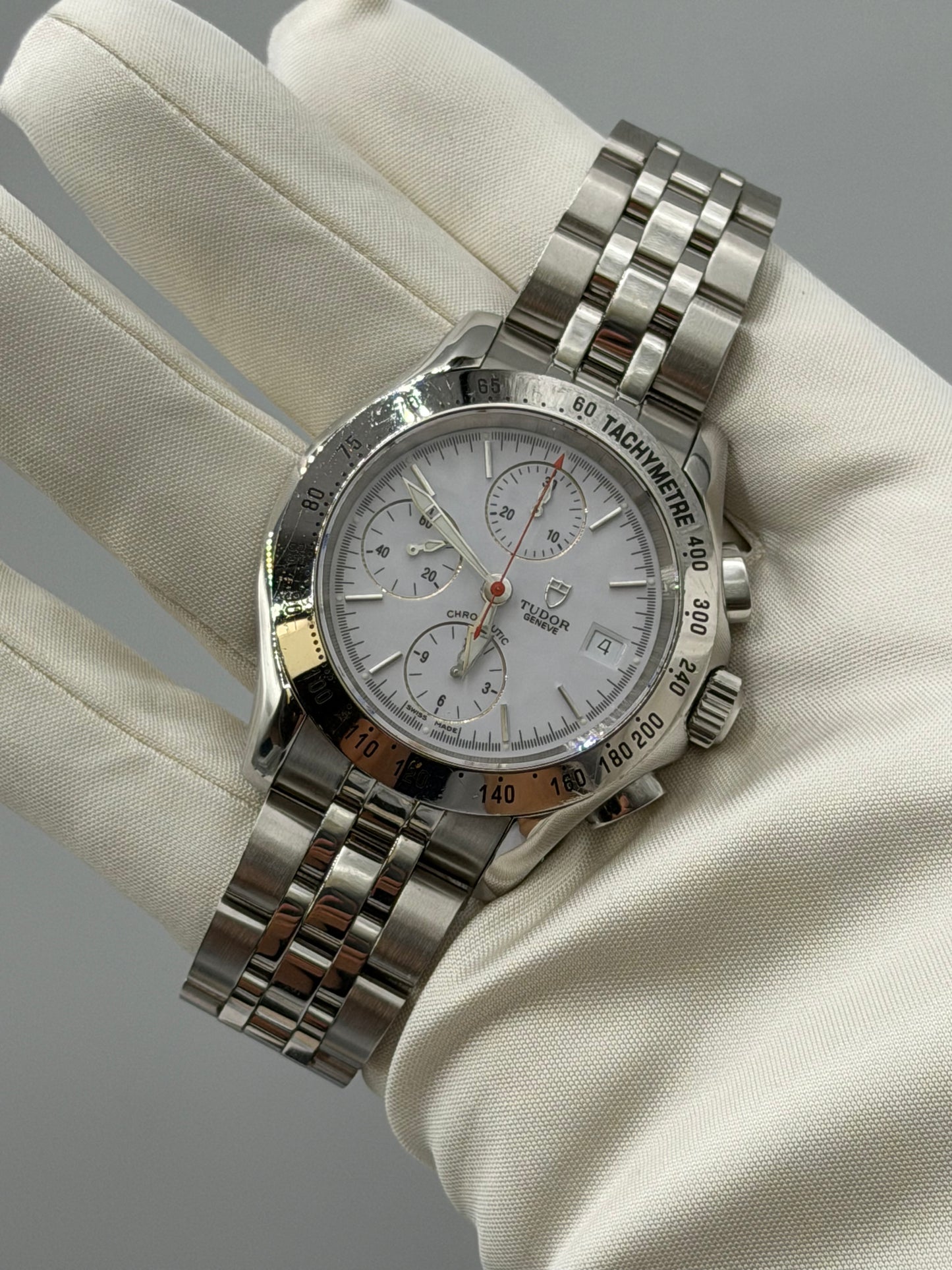 Tudor Chronautic 41mm acciaio steel ref 79380 cal Valjoux 7750 anno 2004