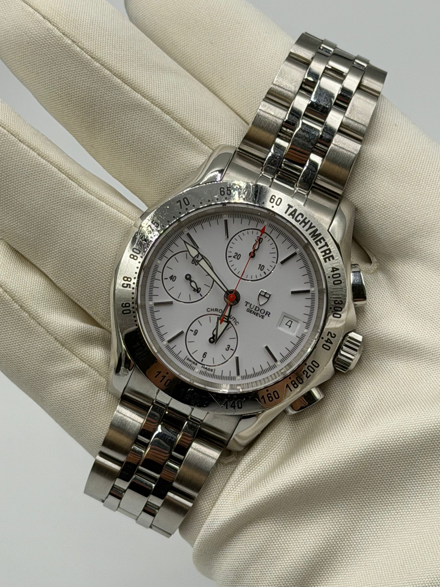 Tudor Chronautic 41mm acciaio steel ref 79380 cal Valjoux 7750 anno 2004