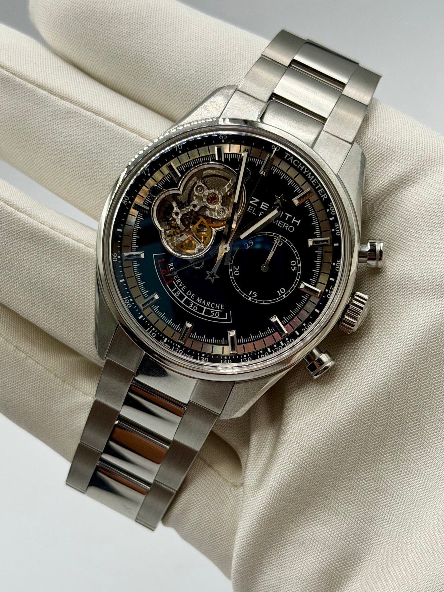 Zenith El Primero Chronomaster 42mm acciaio ref 03.2080.4021/21.M2040 cal 4021