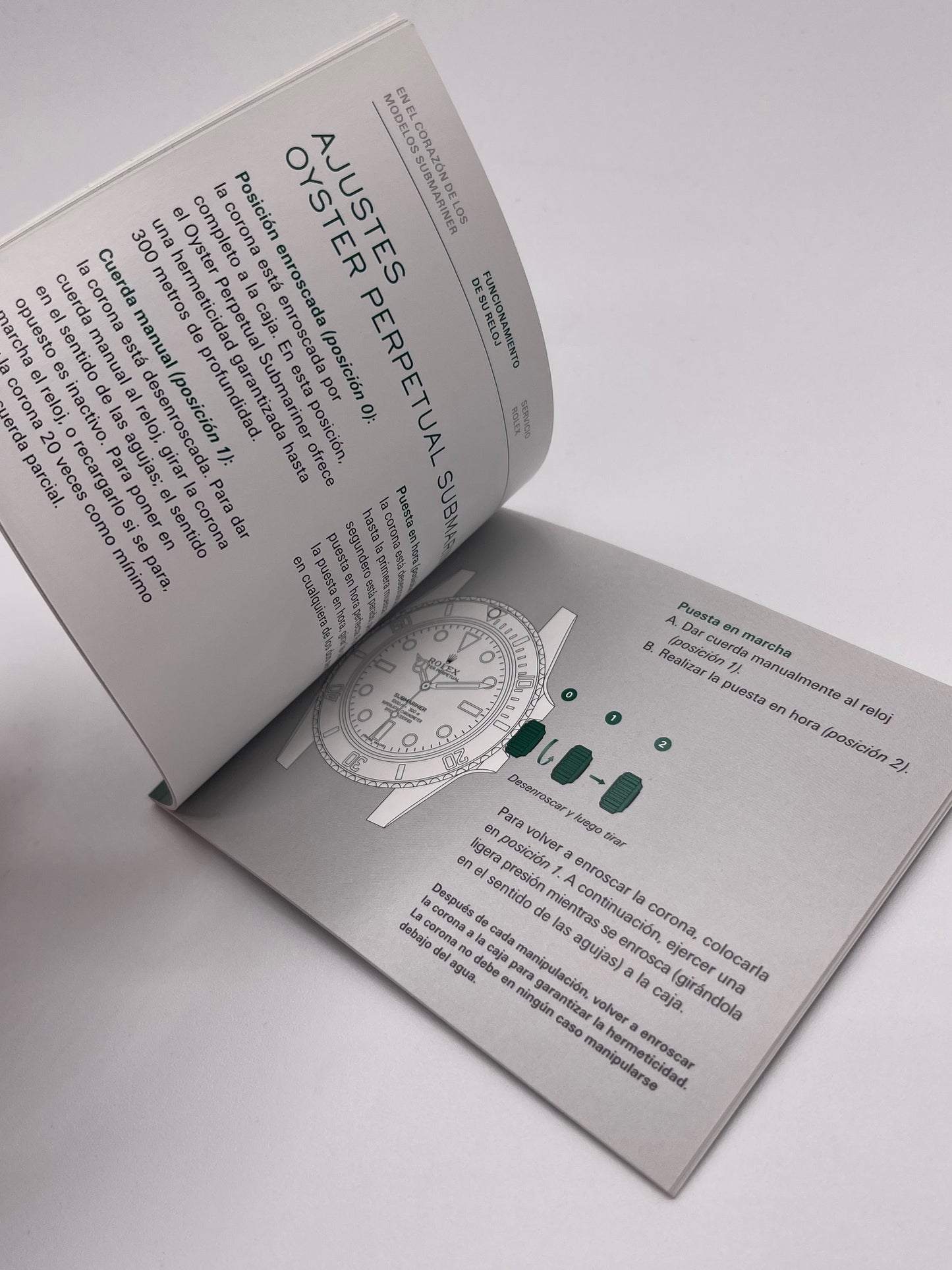 Rolex Submariner Date libretto corredo orologio watch booklet 2.2016 spagnolo