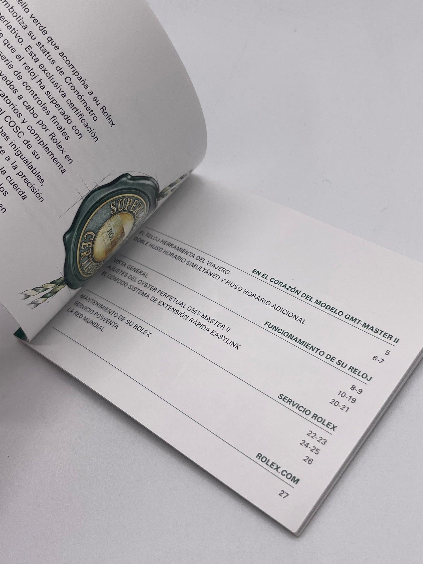 Rolex Gmt-Master II libretto corredo orologio watch booklet 4.2018 spagnolo
