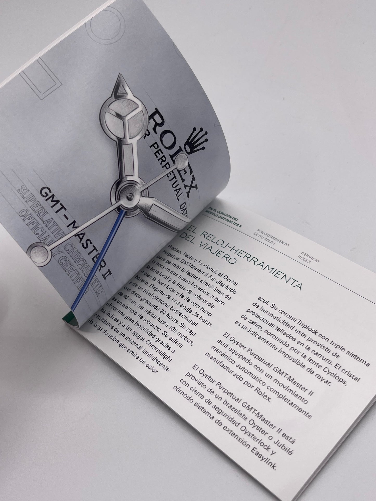 Rolex Gmt-Master II libretto corredo orologio watch booklet 4.2018 spagnolo