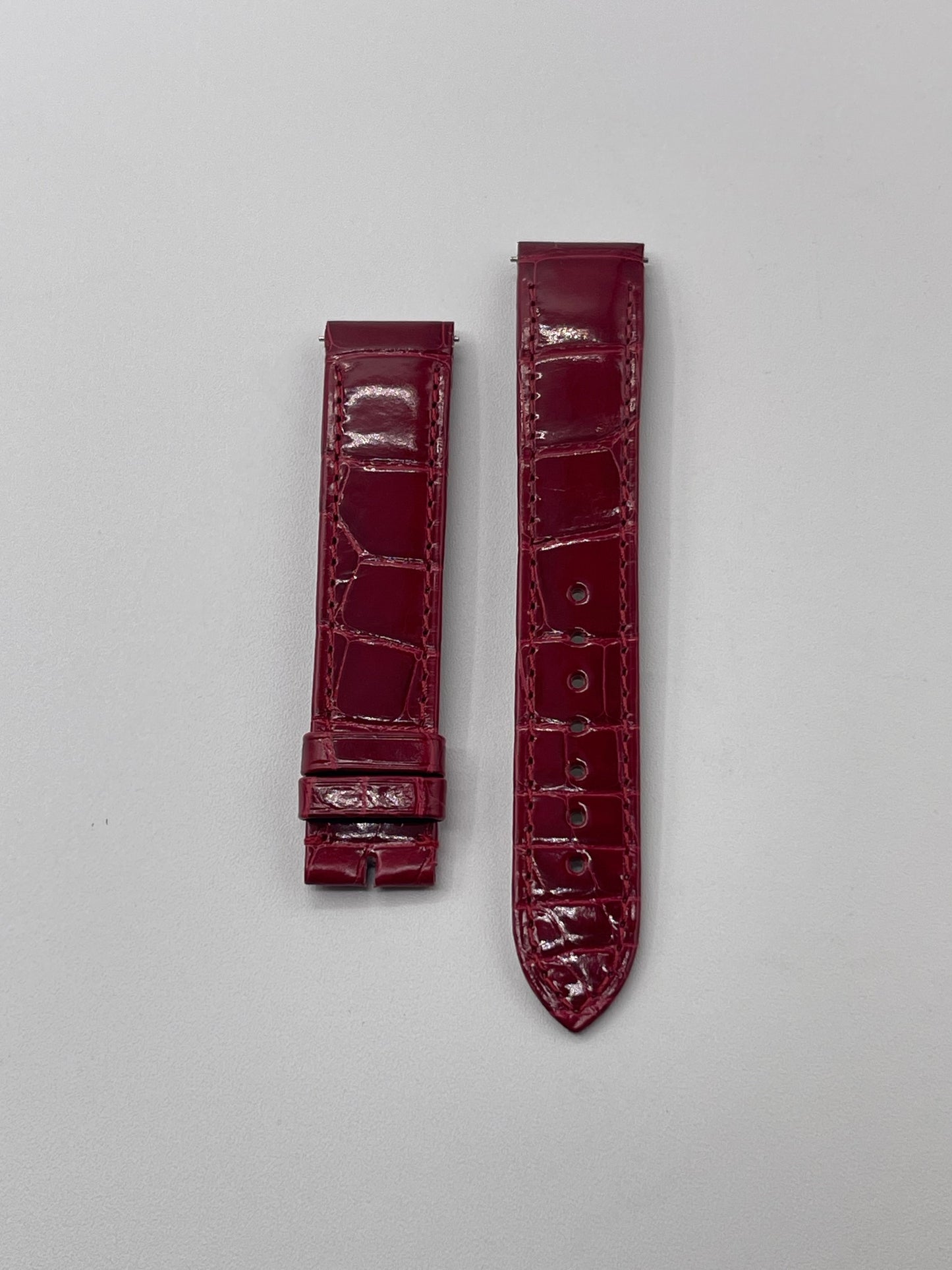 Cartier Santos Dumont watch strap pelle alligatore rosso KDB3TR04 18/16mm