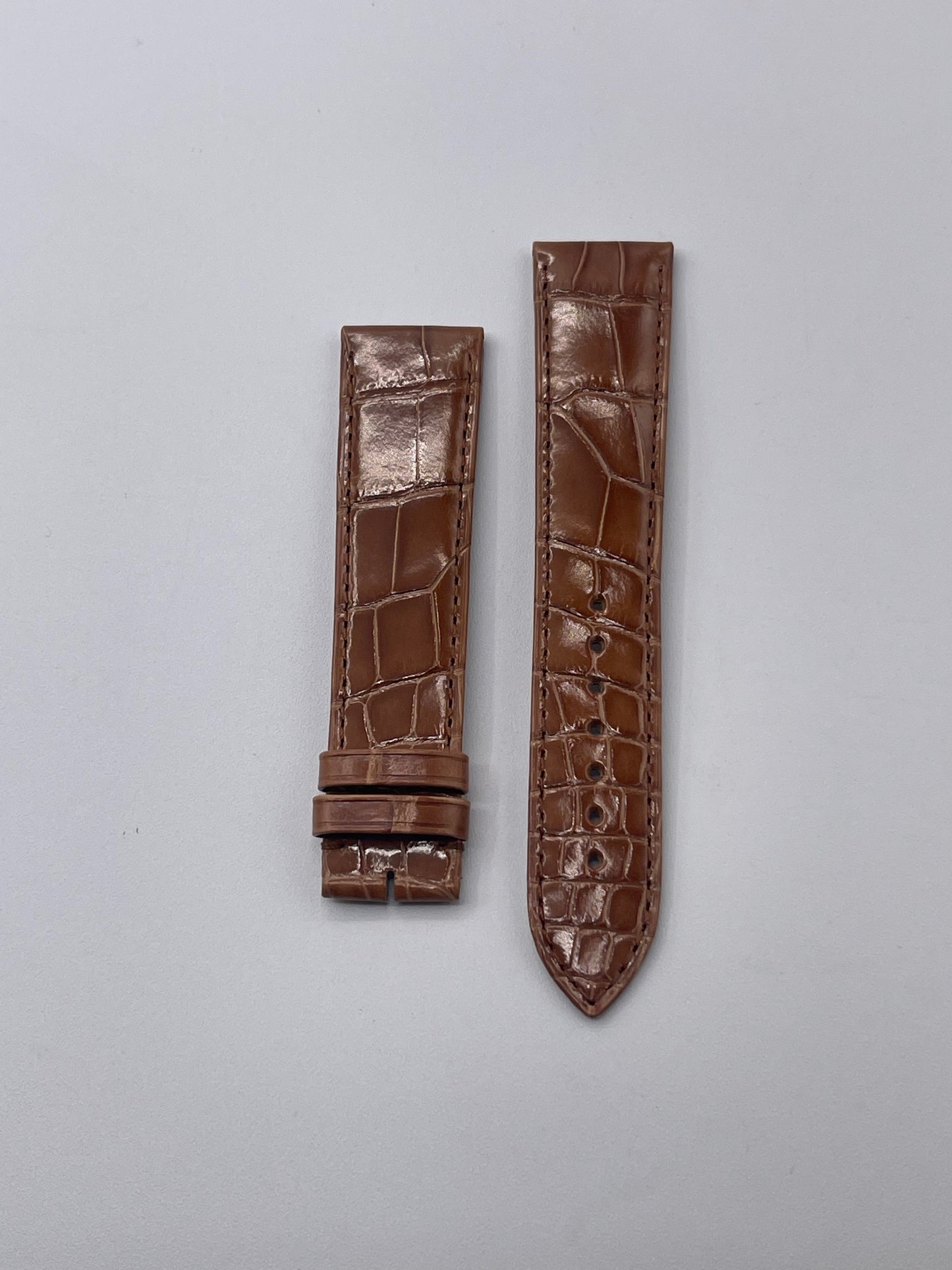 Cartier Tank cinturino alligatore marrone brown leather KD98BN58 21/19mm