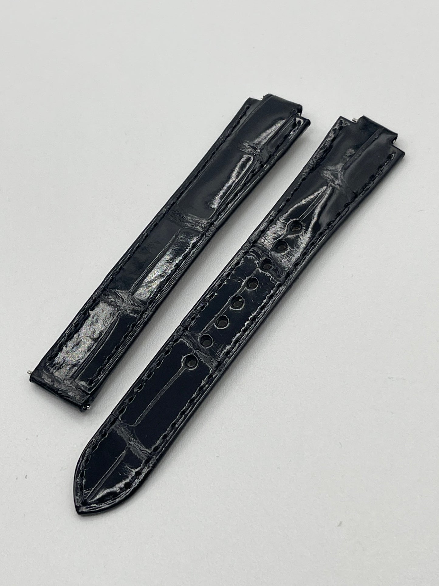 Cartier Ballon Bleu cinturino orologio pelle alligatore nero KDAGY037 16/14mm