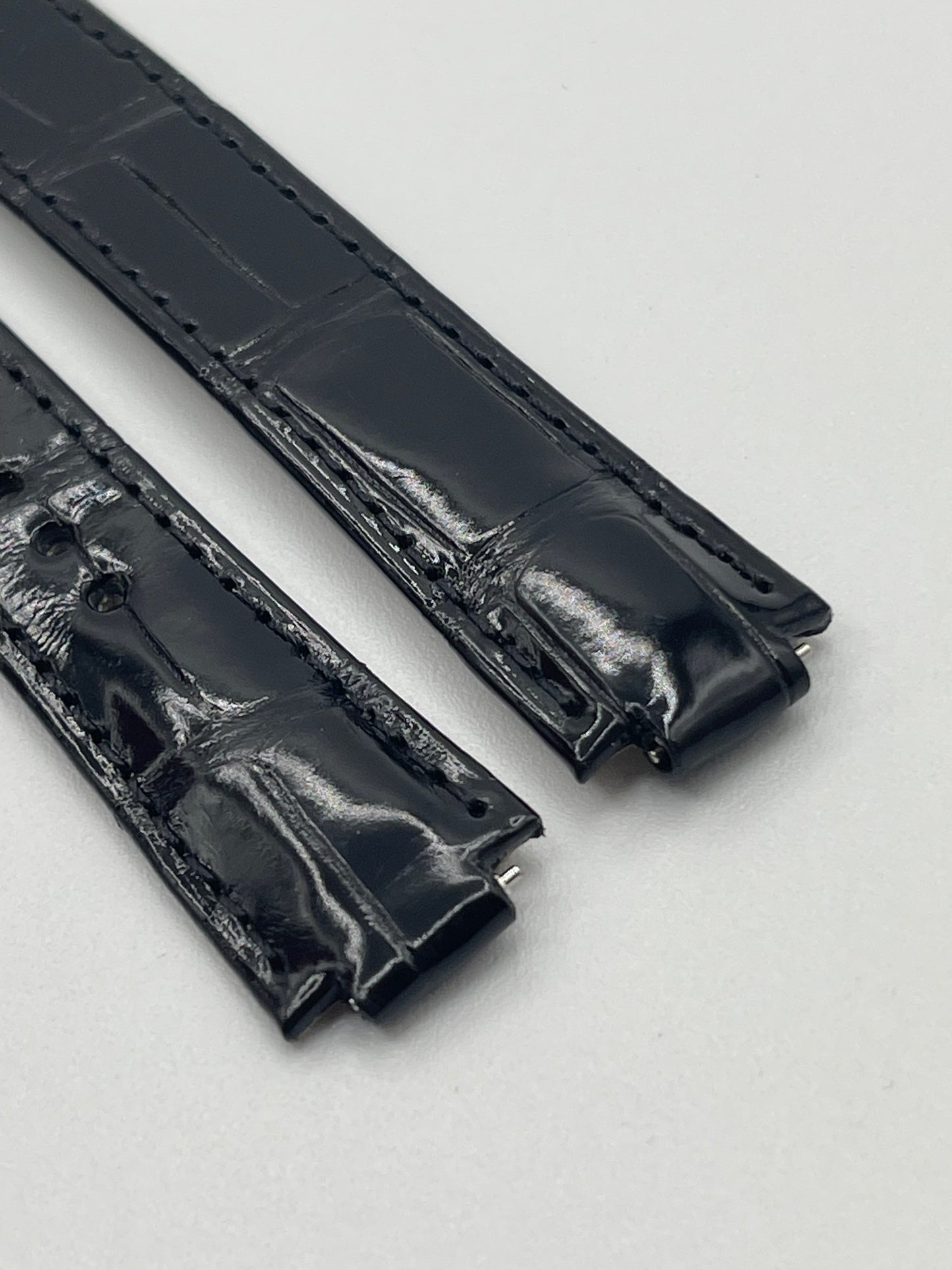 Cartier Ballon Bleu cinturino orologio pelle alligatore nero KDAGY037 16/14mm