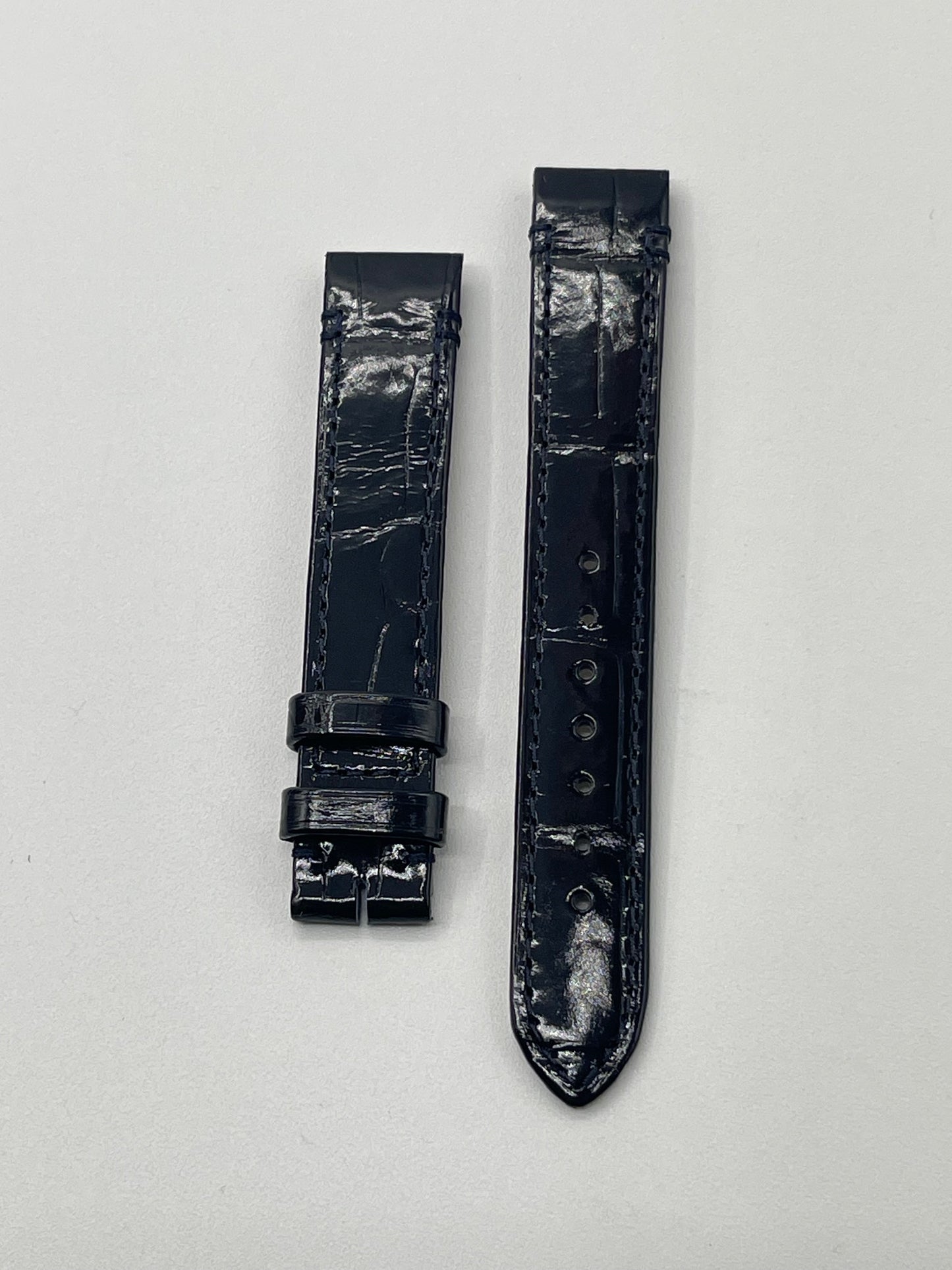 Cartier Tank Francaise cinturino orologio alligatore blu blue KDE9AN85 15/14