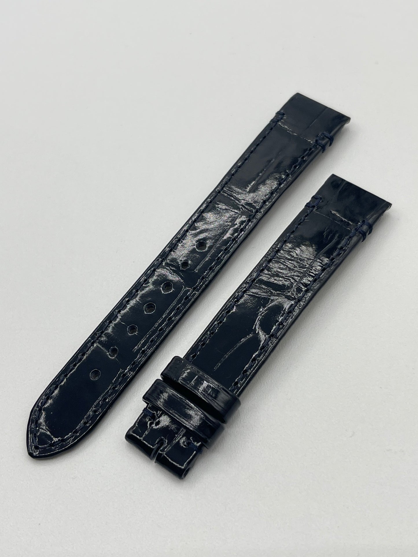 Cartier Tank Francaise cinturino orologio alligatore blu blue KDE9AN85 15/14