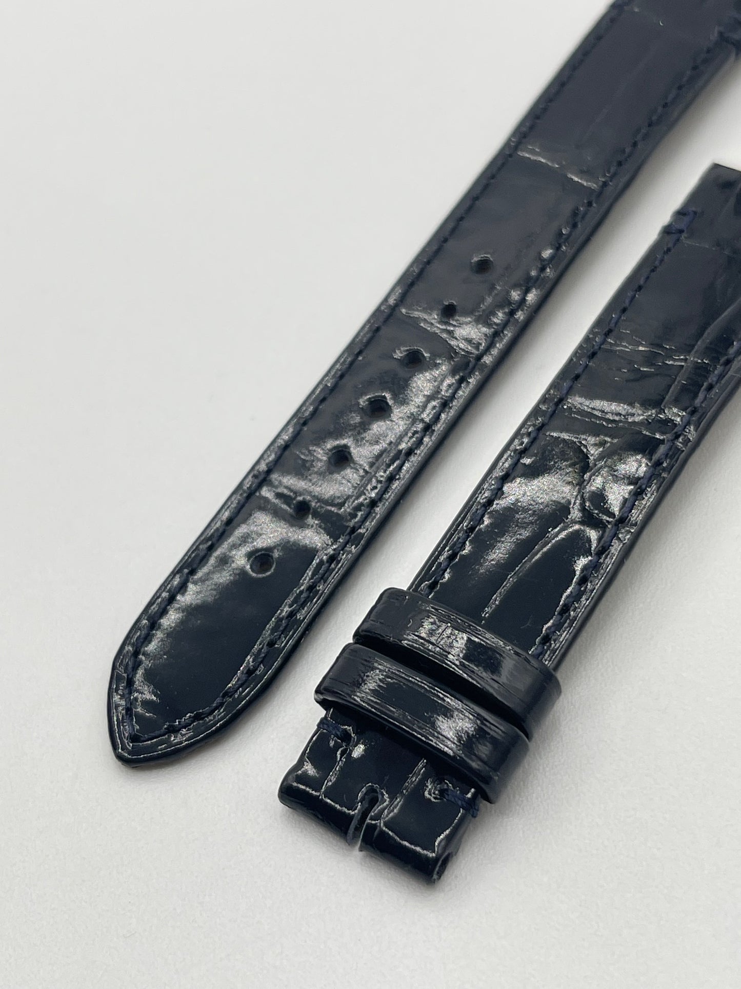 Cartier Tank Francaise cinturino orologio alligatore blu blue KDE9AN85 15/14