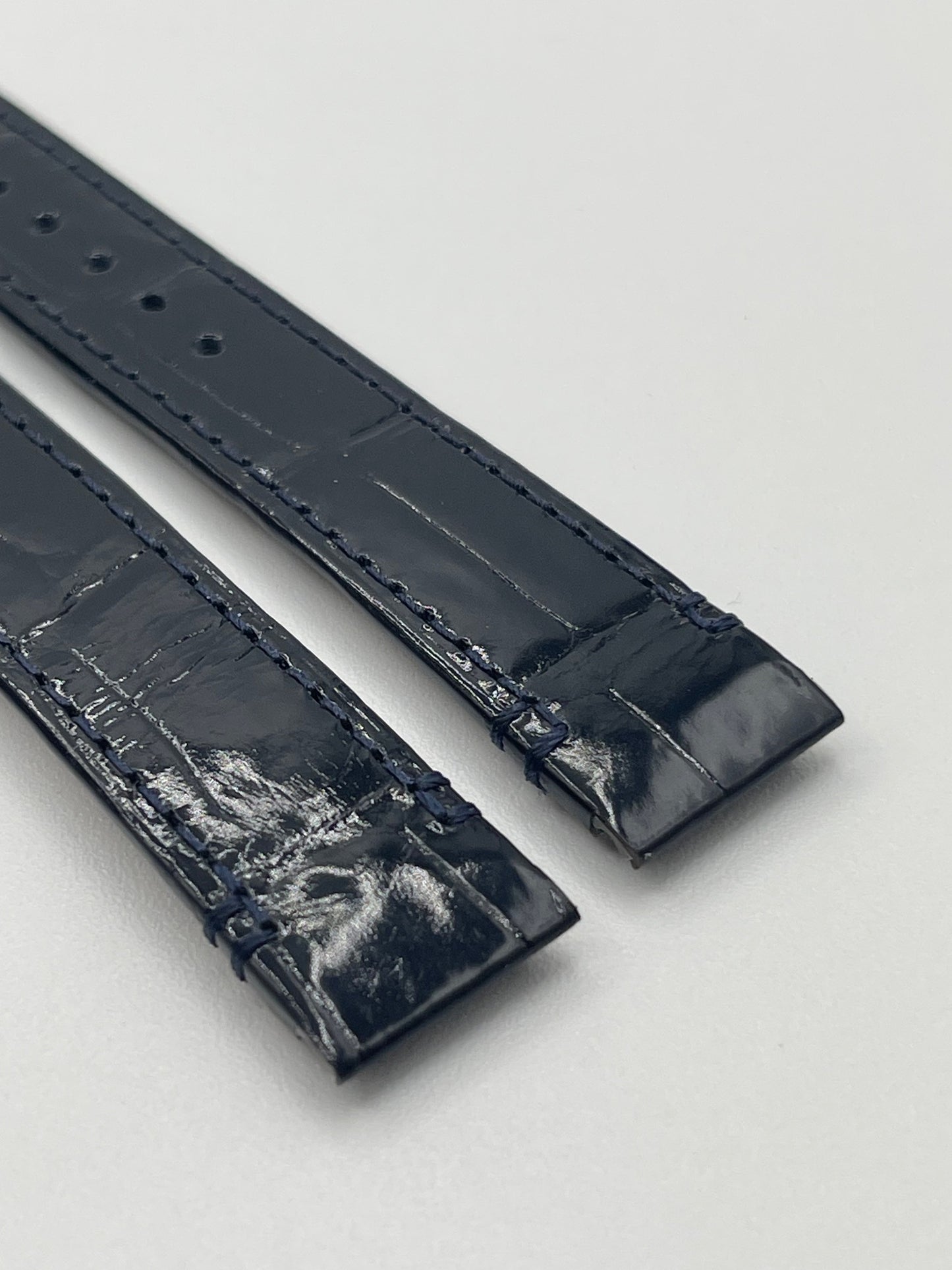 Cartier Tank Francaise cinturino orologio alligatore blu blue KDE9AN85 15/14