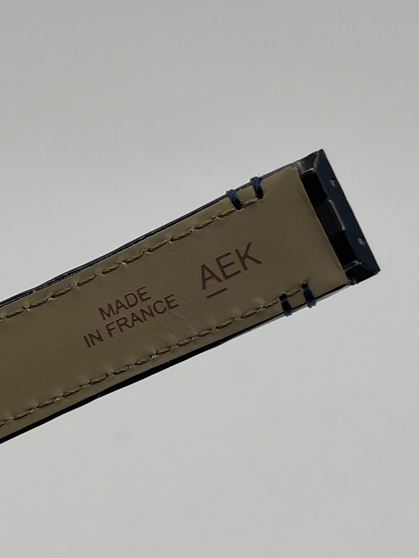 Cartier Tank Francaise cinturino orologio alligatore blu blue KDE9AN85 15/14